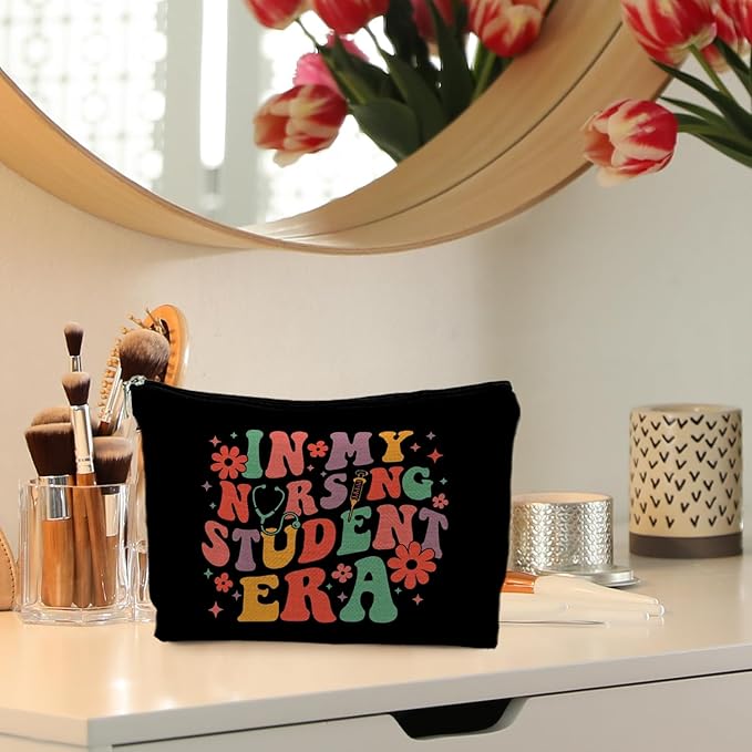 Nursing School Student Gifts, In My Nursing Students Era Makeup Cosmetic Bag, Nursing School Essentials