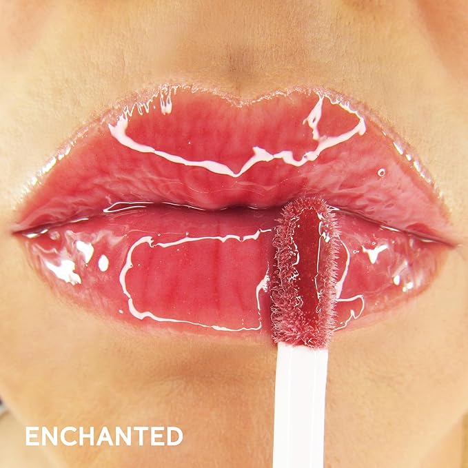 Winky Lux Enchanted Very There Lip Oil - Hydrating Nude Brown Tint with Jojoba Oil, Non-Sticky Glossy Lip Oil, Tinted Brown Gloss for Juicy Lips & Soft Vanilla Scent