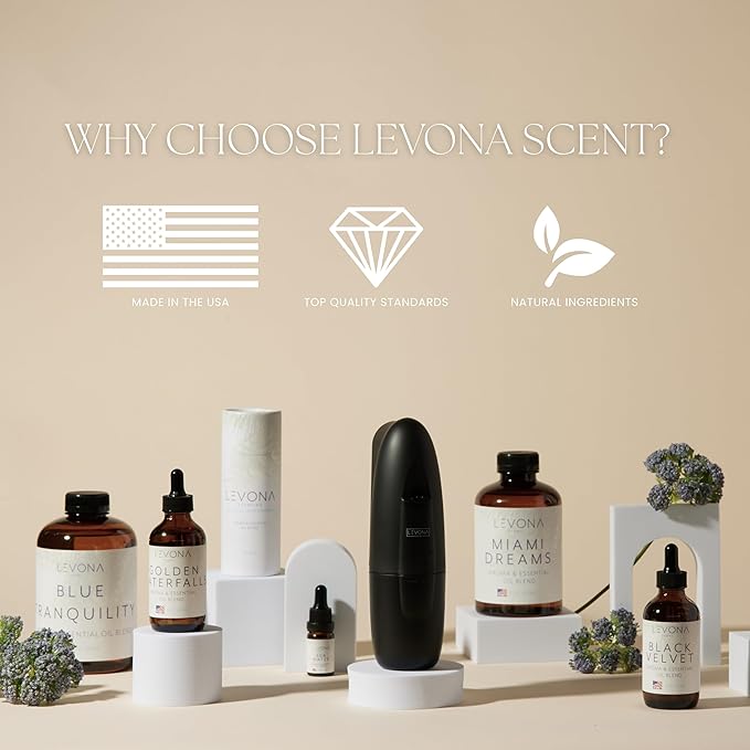 Levona Scent Essential Oil - Fresh Aroma for Home, Office, Hotel & Spa, Ideal for Humidifiers & Diffusers, Hotel Fragrance with Bergamot, Lemon & Lemongrass - 500ml / 17 fl oz, 24K Allure