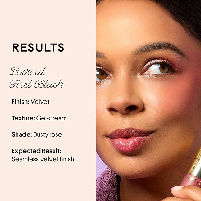 Winky Lux Cheeky Rose Liquid Blush - Gel Cream With Buildable Color, Lightweight Velvet Finish for Long Lasting Color, Dusty Rose Blush, Noble
