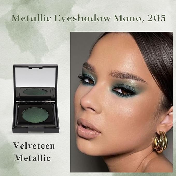 GA-DE Velveteen Metallic Eyeshadow Mono, 205 - Pearl Infused, Shimmer Eye Makeup - Silky-Soft, Densely Pigmented, Seamless Blend - 0.105 oz