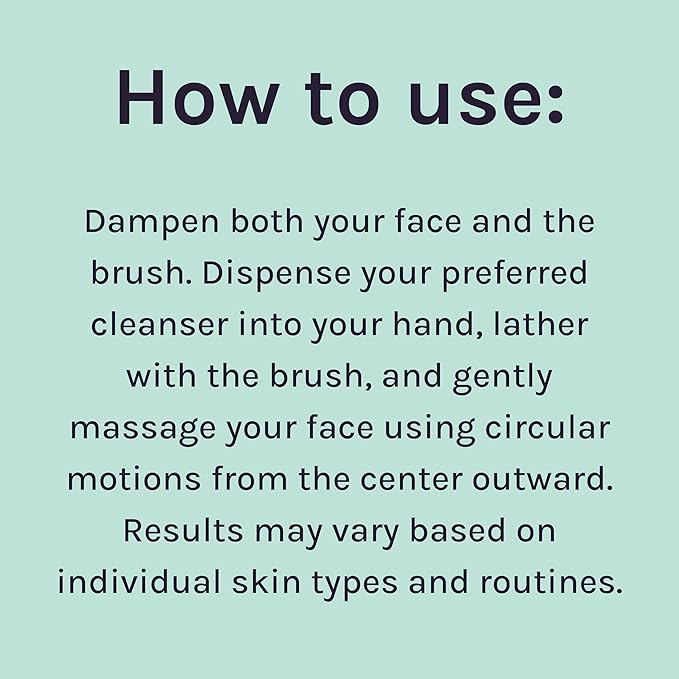 LOLLIPOP Dual-Sided Facial Cleansing Brush | Palm Size Silicone Face Exfoliator and Soft Fiber Cleanser | Manual Face Scrubber for Pores, Makeup Removal, Blackhead and Skincare Routine, Oceanic
