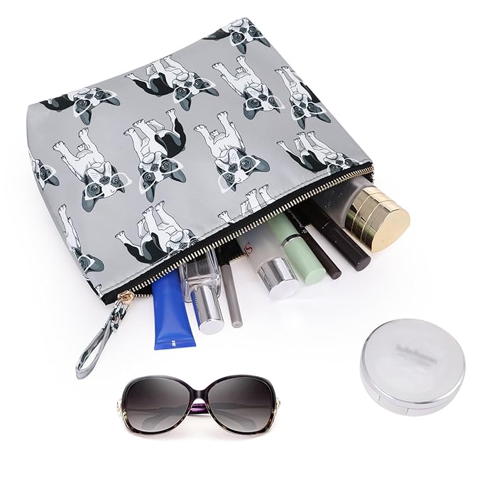 Travel Makeup Bags Waterproof Toiletry Cosmetic Case Small Pouch Gift for Women, Dog