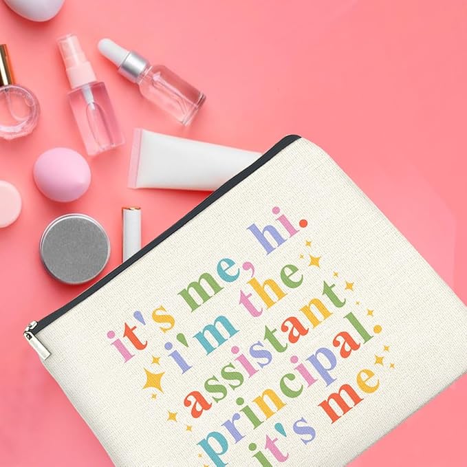 Makeup Bag Assistant Principle Gifts for Women, Assistant Principal Appreciation Gift in My Assistant Principal Era Cosmetic Bag Zipper Makeup Pouch