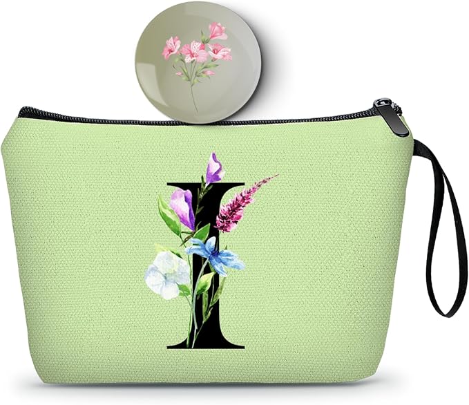 Birthday Inspirational Bridesmaid Proposal Team Small Gifts for Women Mom Aunt Teacher Sister Coworkers Makeup Cosmetic Bag Travel with Mirror Mothers Day Christmas Graduation I