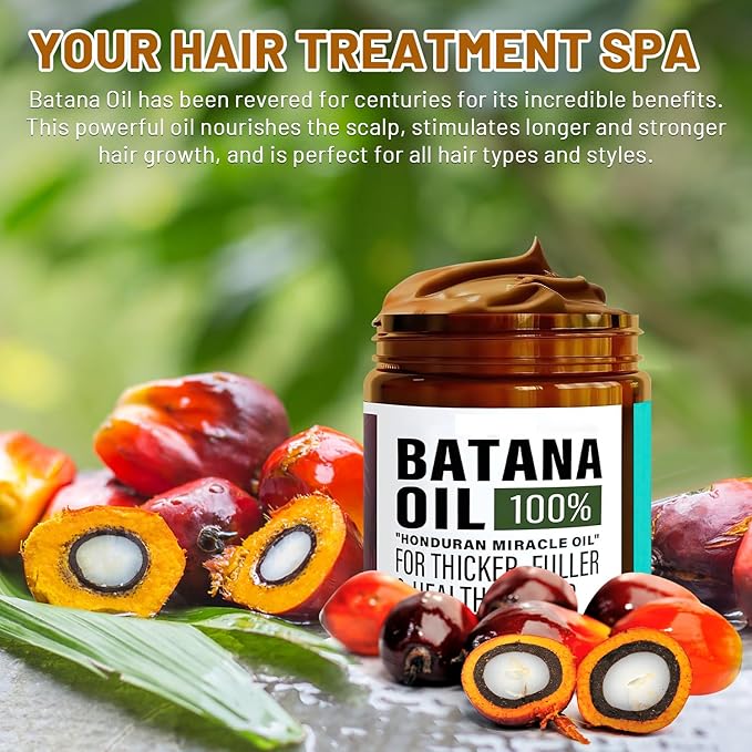 Batana Oil for Hair Growth, Natural Hair Growth Oil, Prevent Hair Loss and Enhances Thickness, Batana for Hair-Thickness, Nourishes and Strengthens