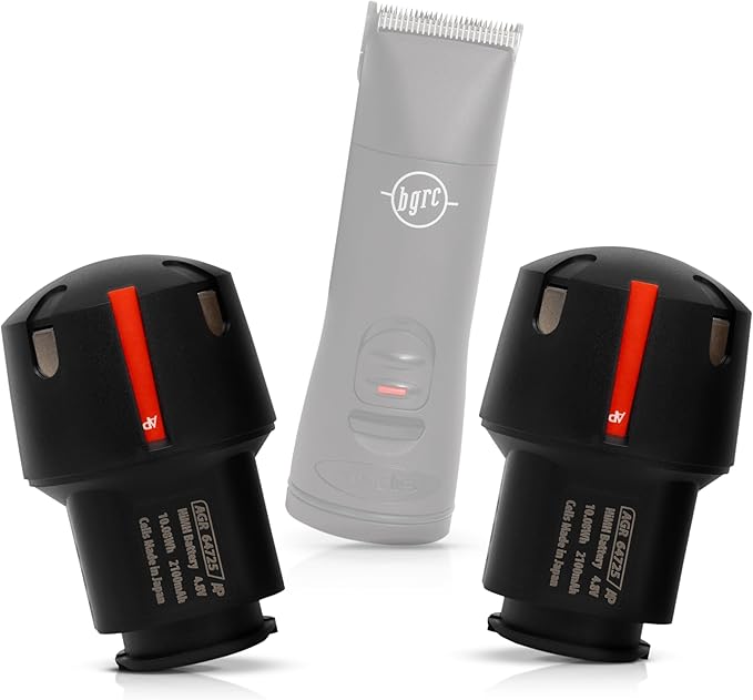 Pack of Two High-Capacity Replacement Batteries for Andis PowerGroom AGR and BGR Clippers. NiMH, 2100mAh, Japanese Cells. Compatible with Andis Bgrc. Long-Lasting Power