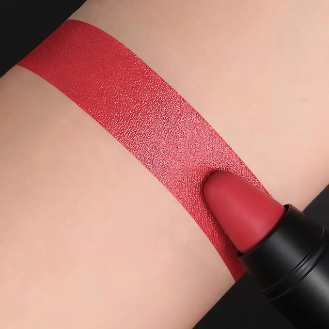 FOCALLURE Ultra Chic Lipstick,Rich Vitamin E Lip Crayon,Lightweight Color without Drying or Fading,Long Lasting Waterproof Lips Makeup,SMOKY CARMINE