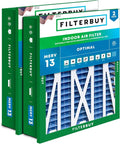 Filterbuy 20x20x5 Air Filter MERV 13 Optimal Smoke & Allergy Defense, by Filterbuy