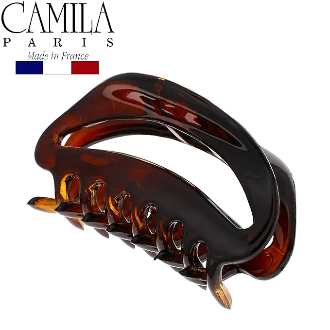Camila Paris NV23 French Hair Clip for Women, Tortoise Shell Girls Hair Claw Clip Jaw Fashion Durable Styling Hair Accessories for Women, Luxury Ladies Strong Hold No Slip Grip Clamp, Made in France