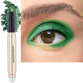Bright Green Eyeshadow Stick Cream Smooth Shimmer Eyeshadow Pencil Eyeliner Hypoallergenic Dark Light Matte Crayon Palette Waterproof Long Lasting Eye Shadow Highlighter Stick