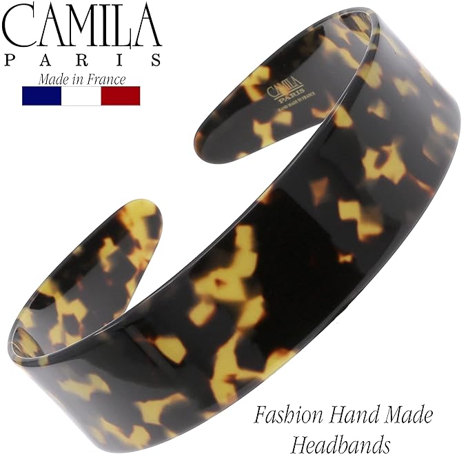 Camila Paris CP3460 French Headband for Women, Handmade Tokyo, Strong Hold Grip Women's Hair Band, Ligth and Very Flexible, No Slip and Durable Styling Girls Hair Accessories, Made in France