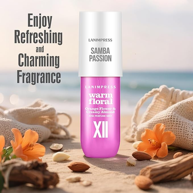 Perfume - No.12，Body Spray For Women（Eau De Perfum） Hair & Body Fragrance Mist -（Orange Flower +Creamy Almond ） Perfumes For Women（3 fl oz）