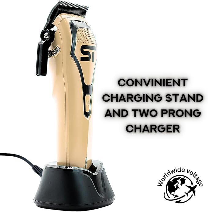 Supreme Trimmer Darkstar 72 Clipper with Magnetic Vector Motor | 180 Min Run Time, 9000 RPM Barber Hair Clipper | Low Noise, Professional Clipper DLC Blades | STC72