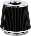 PTNHZ Universal Black 4" 102mm High Flow Cold Air Intake Cone Air Filter Power by PTNHZ+RACING