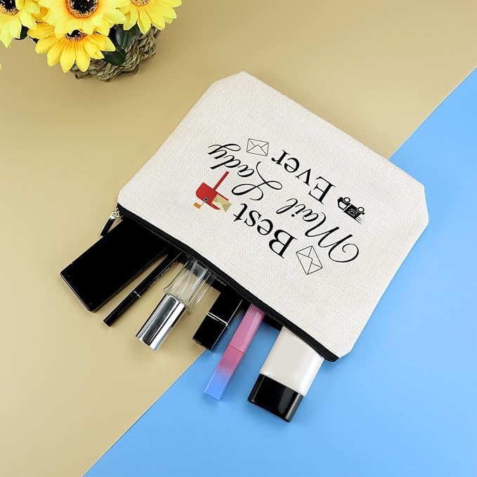 Mail Carrier Gifts Makeup Bag for Women Postal Worker Thank You Appreciation Gifts Cosmetic Bag Pouch Birthday Christmas Gift for Mail Carrier Lady Retirement Gift