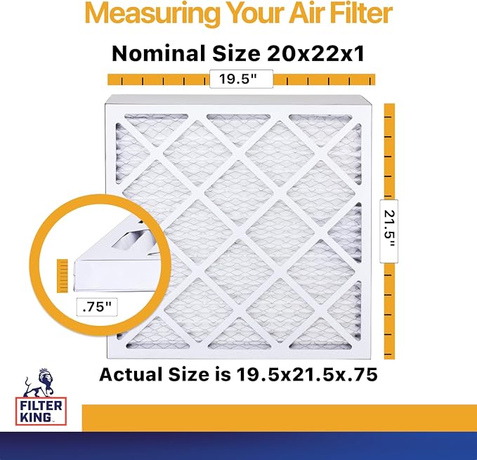 Filter King 20x22x1 Air Filter | 6-PACK | MERV 13 HVAC Pleated A/C Furnace - Image 2