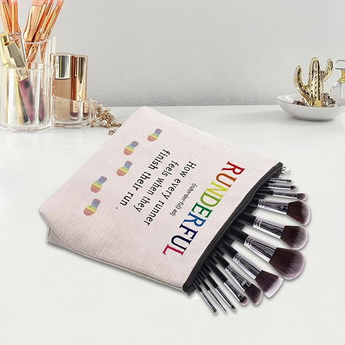 Running Gifts for Women Makeup Bag, Runner Gifts, Gifts for Runners Women, Marathon Runner Female Gifts, Running Accessories for Women, Runderful Definition Makeup Cosmetic Bag