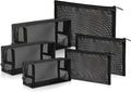 pouch,Mesh Cosmetic Bag Portable Makeup Pouch Travel Toiletry Bag for Makeup Organizer Home Office Travel Accessories,6 Pieces Mesh Makeu