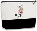 Initial Makeup Bag, Personalized Gifts for Women, Personalized Makeup Bag, Bridesmaid Gifts, Cosmetic bags for Women (Letter J)