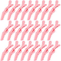 Ondder 24 Pack Large Alligator Clips for Hair Sectioning, Coloring, Cutting - Pink Pro Salon Barber Hair Styling Accessories for Women and Men