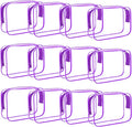 12 Pack Clear Makeup Cosmetics Bag, TSA Approved Toiletry Bag, PVC Zippered Clear Pouch Cosmetic Toiletries Make Up Bag Waterproof Vinyl Plastic Organizer Case for Travel Vacation Bathroom