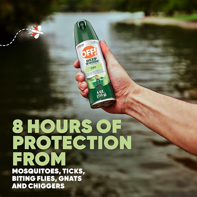 OFF! Deep Woods Insect Repellent Aerosol, Dry, Non-Greasy Formula, Bug Spray with Long Lasting Protection from Mosquitoes and Ticks, 4 Oz, 2 Count