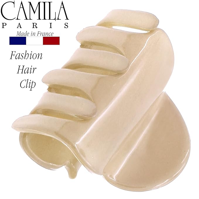 Camila Paris CP3293 French Hair Clip for Women, Small Nude Girls Hair Claw Clips Fashion Durable Hair Accessories for Women, Luxury Ladies Strong Hold No Slip Grip Clamp, Made in France
