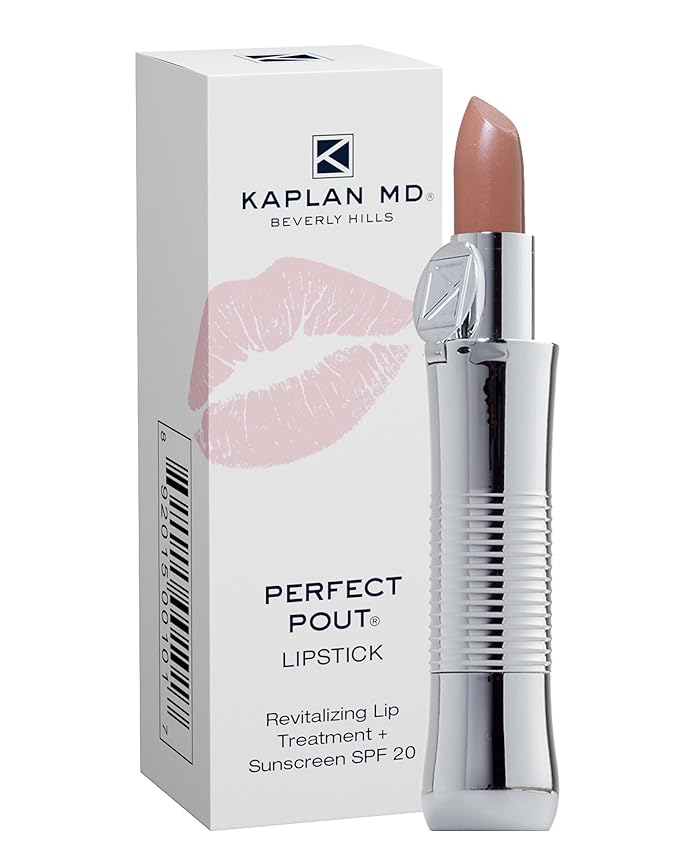 KAPLAN MD Perfect Pout SPF Lipstick – Anti-Aging Lipstick with SPF 30, Hyaluronic Acid & Maxi-Lip Peptide – Moisturizing Color for Dry Lips – Non-Sticky Cruelty-Free Formula – SANTA MONICA