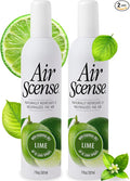 Air Scense Air Freshener Deodorizer Room Spray for Bathroom & Home, Essential Oils, Natural Lime- 7 fl oz (2-Pack)