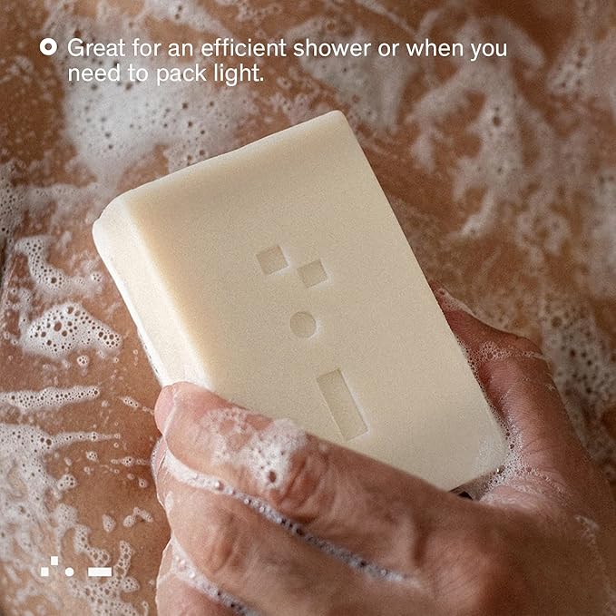Bravo Sierra Body and Hair Mens Soap Bar, 2-Pack - All-In-One Shampoo & Soap for Face, Hair & Body - Tonka Bean & Lemon, 7 oz - Coconut, Shea Butter & Oat Flour for Soft Skin & Healthy Hair