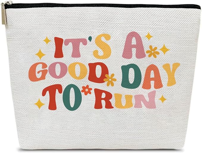 Running Makeup Bag, Women's Sport Accessories, Running Lovers Gifts, Birthday Christmas Valentines Day Presents for Her,Large Capacity Waterproof Lining Makeup Bag