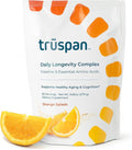 TruSpan Daily Longevity Complex Creatine Powder, with Essential Amino Acids, Sugar Free, Orange Splash Flavor, 30 Servings