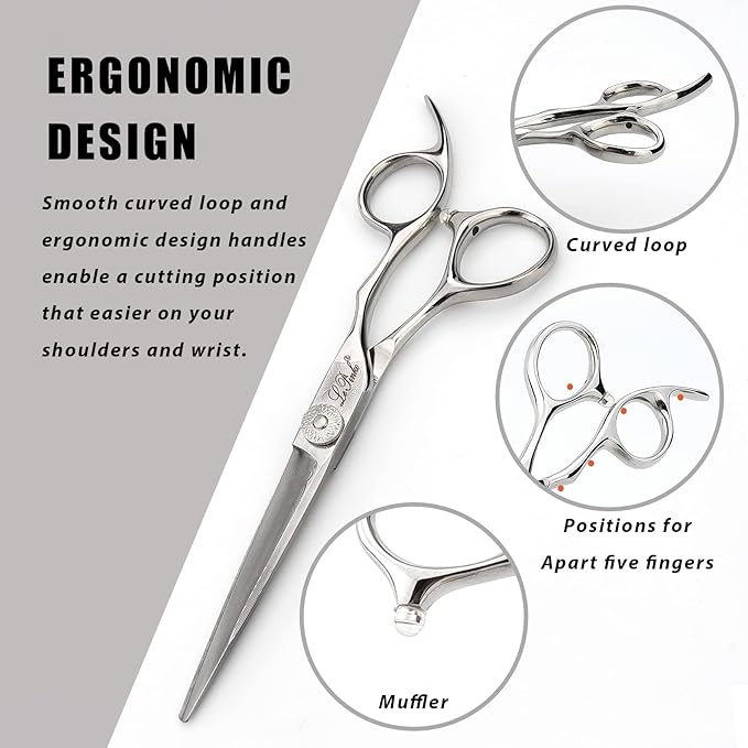 LePinko Premium Damascus Steel Hair Cutting Scissors, 6.0 Inch Master Level Hair Texturizing Shears For Hairstylist, Hairdresser, Studio, Salon, Barber