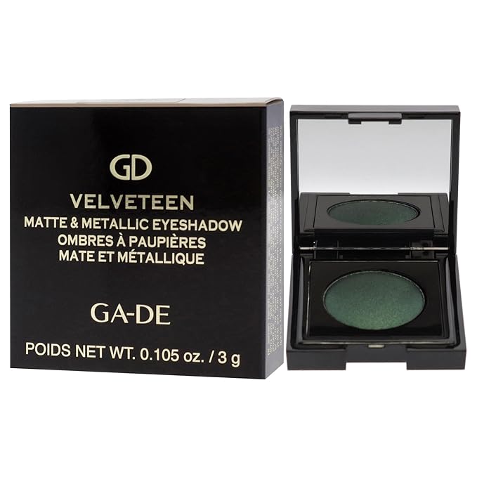 GA-DE Velveteen Metallic Eyeshadow Mono, 205 - Pearl Infused, Shimmer Eye Makeup - Silky-Soft, Densely Pigmented, Seamless Blend - 0.105 oz