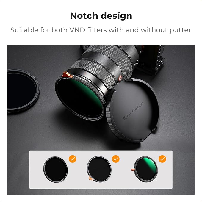 K&F CONCEPT 82mm Variable ND Lens Filter Cap TPU Material Filter Cap Only - Image 3