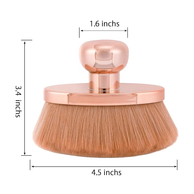 UNIMEIX Blend & Blur Extra Large Body Makeup Brush with Drawstring Bag, 4.5 Inch Wide-headed Sunscreen Applicator Kabuki Brush for Face, Legs, Body (RoseGold)