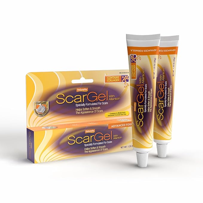 Natureplex Scar Gel 1.25 oz (2 Pack) – Clinically Proven Formula for Old & New Scars – Reduces Appearance of Scars from Surgery, Burns, Acne, Injury & Stretch Marks