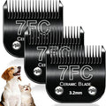 Dog Grooming Clipper Blades Replacement Compatible with Andis Dog Clippers,Most OsterA5, Wahl KM Series Pet Clippers (Black(7FC))