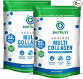 BioTrust Ageless Multi Collagen Peptides Powder – 5 Types (I, II, III, V, X) – Unflavored Collagen Powder for Women & Men – Hydrolyzed Protein – Grass Fed Beef, Fish, Chicken, Eggshell Membrane, 2-pk