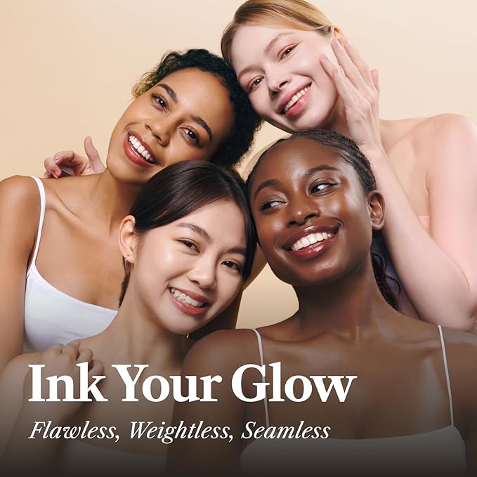 THE FACE SHOP Ink Lasting Liquid Foundation, Full Coverage, 72‑Hour Wear Semi‑Matte Finish, Makeup with Bakuchiol, N120 Marshmallow, 0.84 Fl. Oz.