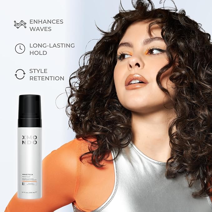 XMONDO Wave Foam & Salty Sea Spray Bundle (6 Fl Oz) - Vegan Anti-Frizz Formulas for Waves, Texture, and Shine, 2pc Set