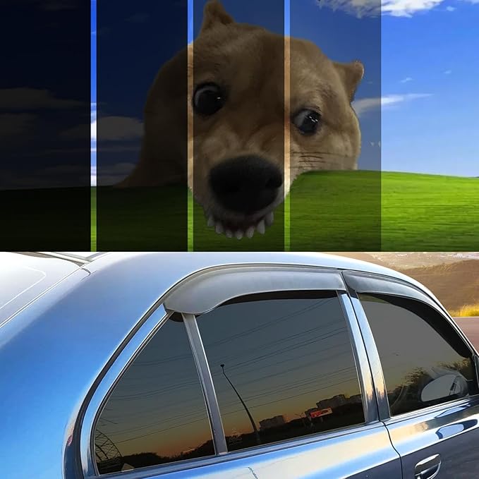 Car Window Tint 20" in x 20'Ft with 5% VLT, Nano Ceramic Window Tint Film for Car, UV&IR Protection Heat Insulation Anti-Explosion Scratch Resistant