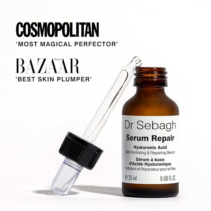 Dr Sebagh Serum Repair (0.68 fl oz) - Award-Winning Hyaluronic Acid Facial Hydrator - Anti Aging & Wrinkle - Skin Moisturizing & Repairing Formula - Collagen Boosting Youthful Glow For Women & Men