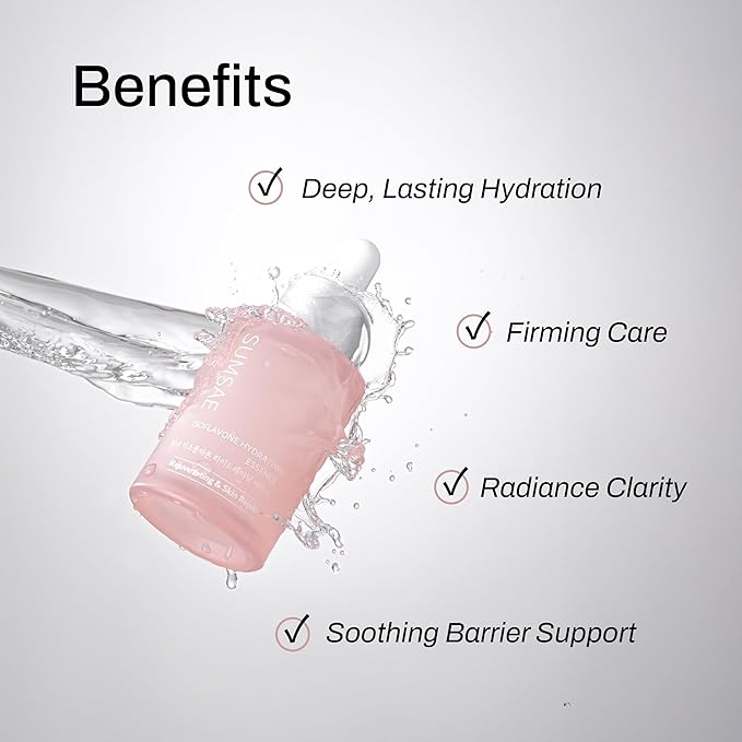 Isoflavone Hydrating Essence - Korean Skin Care with Polyglutamic Acid γ PGA from Korean Fermented Soybeans Hydrating and Firming Essence 30ml/1.01 fl.oz.