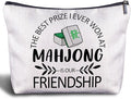 Mahjong Gifts Cosmetic Bag - Mahjong Makeup Bag Women's Zippered Bag, Friendship Gifts for Mah Jong Lover