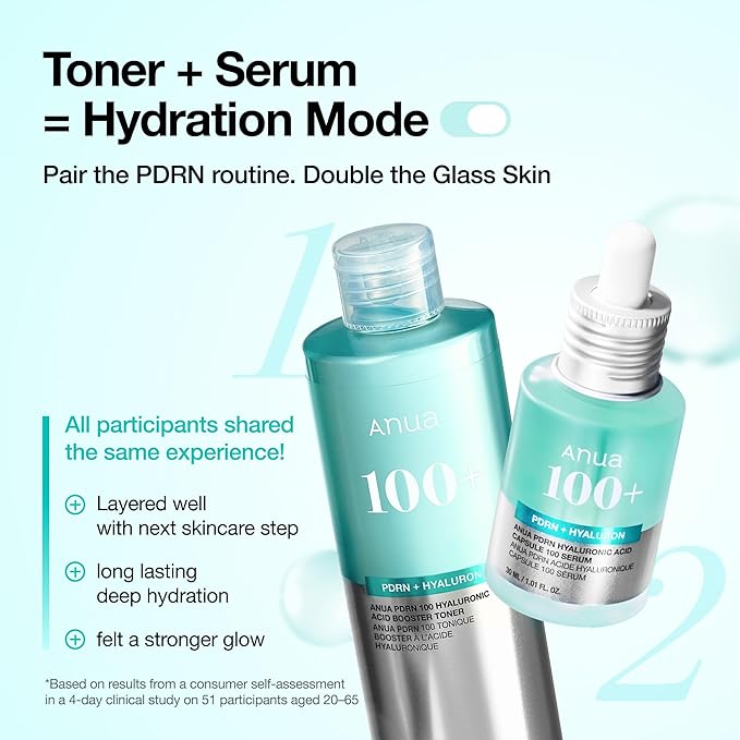 Anua PDRN 100 Hyaluronic Acid Booster Toner, Hydrating Face toner for Dry & Sensitive Skin, Salmon DNA with Moisture Plumping Effect, Glowy Non-Sticky Daily Toner, Korean Skincare (250ml / 8.45 fl oz)