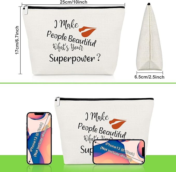 Makeup Artist Gifts for Girl Beautician Cosmetic Bag Makeup Lover Gift for Women Hairdresser Beauty Graduation Present for Artist Friend Stylist Christmas Birthday Present Travel Cosmetic Pouch