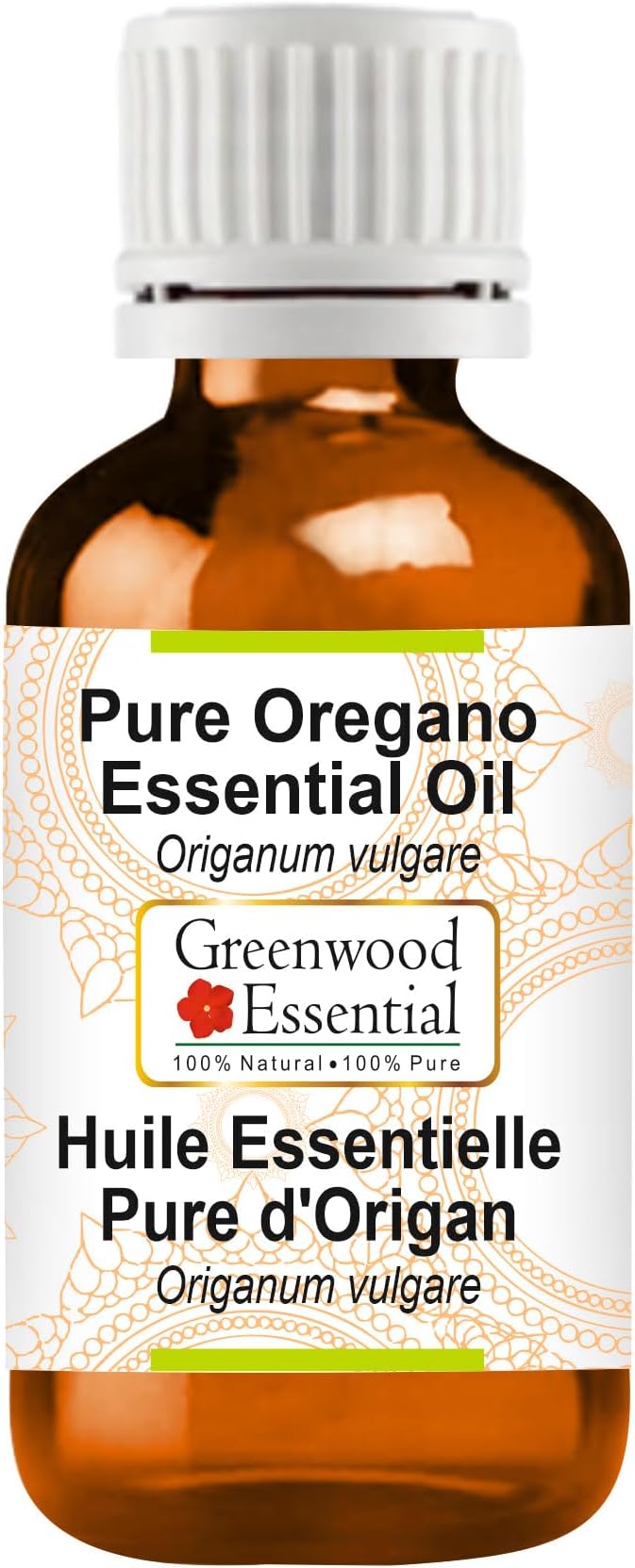 Greenwood Essential Pure Oregano Essential Oil (Origanum vulgare) Steam Distilled 10ml (0.33 oz)