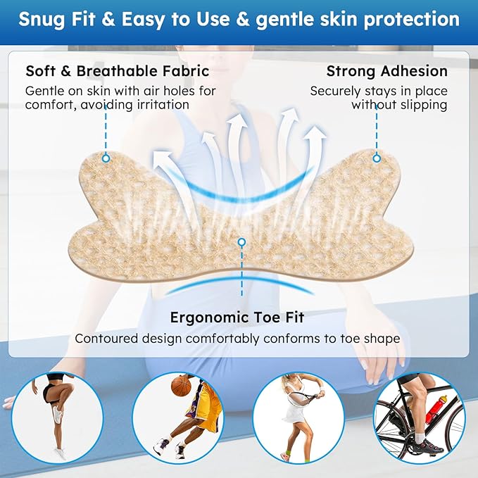 Ingrown Toenail Treatment, No Glue Breathable Curved Toenail Corrector，Ingrown Toenail Corrector Strips with File and Lifter, Professional Nail Correction Stickers 60Pcs